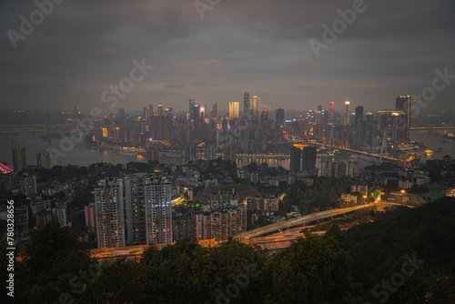 Nowoczesna metropolia, Chongqing, Chiny,