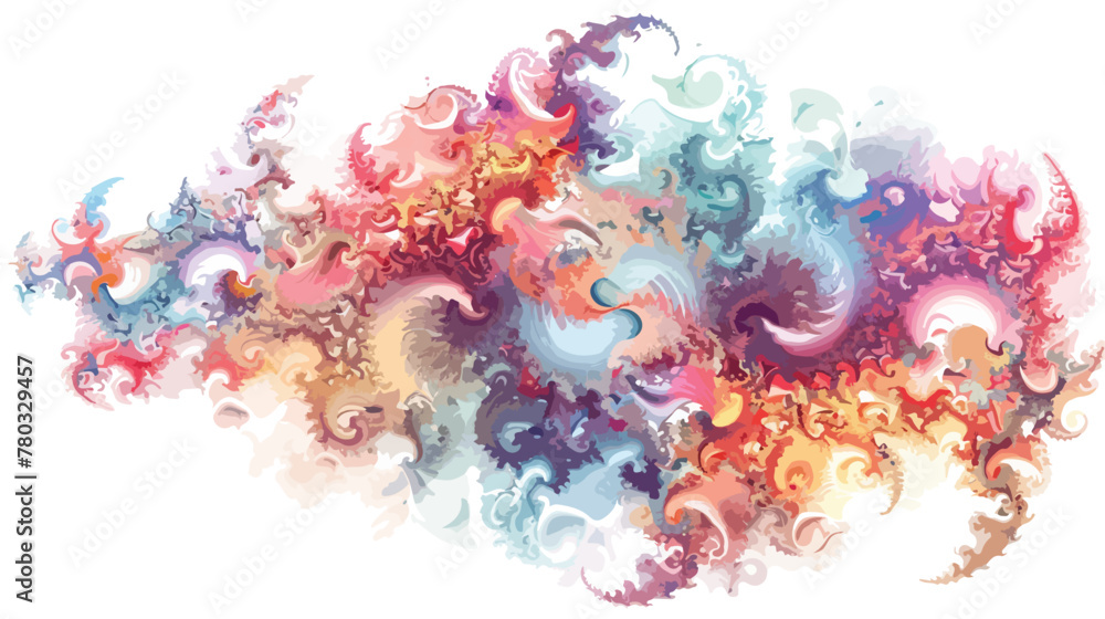 Fantasy chaotic colorful fractal pattern. - obrazy, fototapety, plakaty 