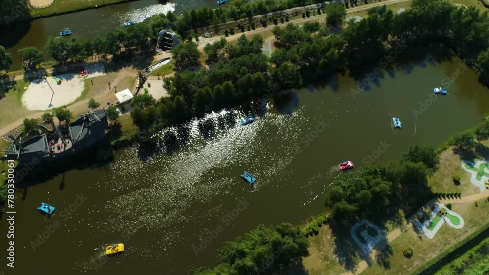 Amusement Park Leba Park Rozrywki Leba Park Aerial View Poland Amusement Park Leba Park Rozrywki Leba Park Aerial View Poland