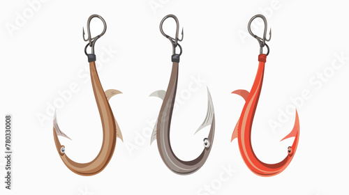 Fish Hook Vector Raster files eps file flat vector isolated