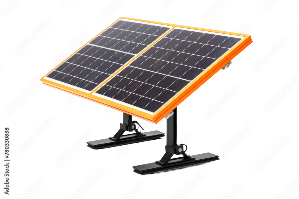Solar Powered Device on White Background. On a White or Clear Surface PNG Transparent Background.