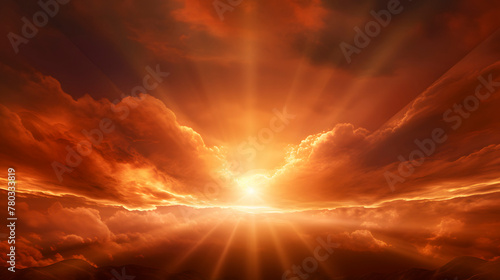 Digital sunshine sky light landscape abstract graphic poster web page PPT background photo