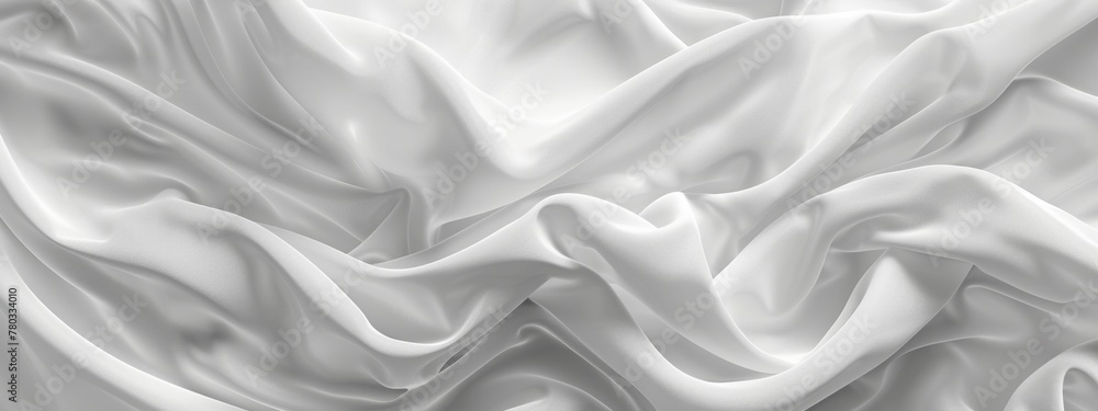 Abstract white background with elegant cloth texture, white silk fabric with folds and waves. elegant luxury design element for banner or wallpaper. Abstract white background with elegant cloth texture, white silk fabric with folds and waves. elegant luxury design element for banner or wallpaper.