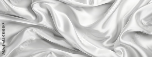 Abstract white background with elegant cloth texture, white silk fabric with folds and waves. elegant luxury design element for banner or wallpaper.