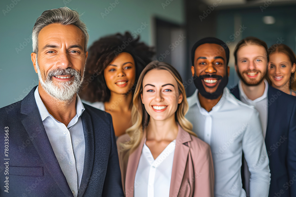 Group portrait of smiling business people Group portrait of smiling business people