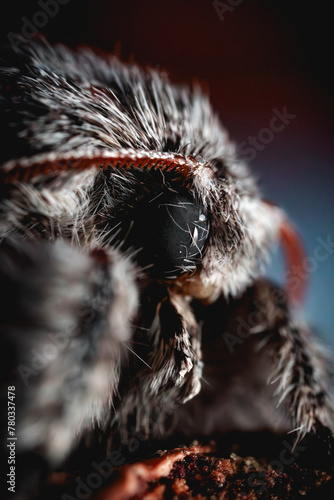 Moth, hairy, unkonwn specimen, sleeping, resting
