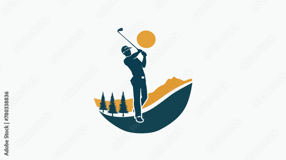 Golf Logo Template vector illustration icon design 