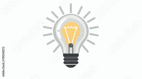 Grey Light bulb icon isolated on white background