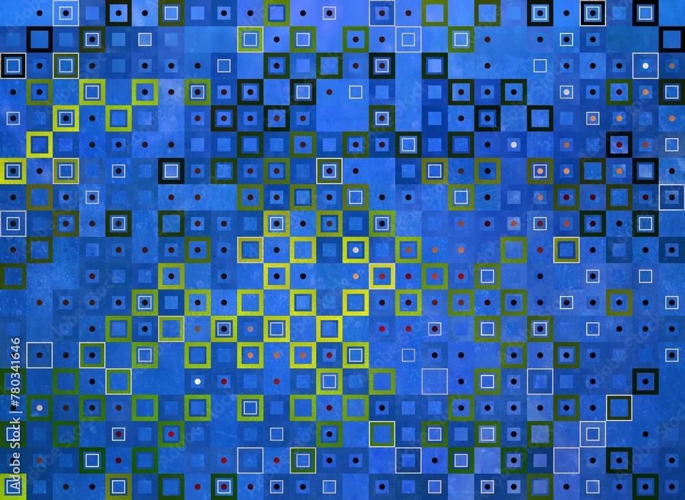 pattern from geometric shapes on blue background pattern from geometric shapes on blue background