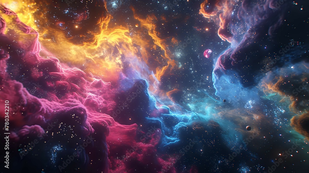 Nebulous Dreams: Celestial Canvas Unleashed./n