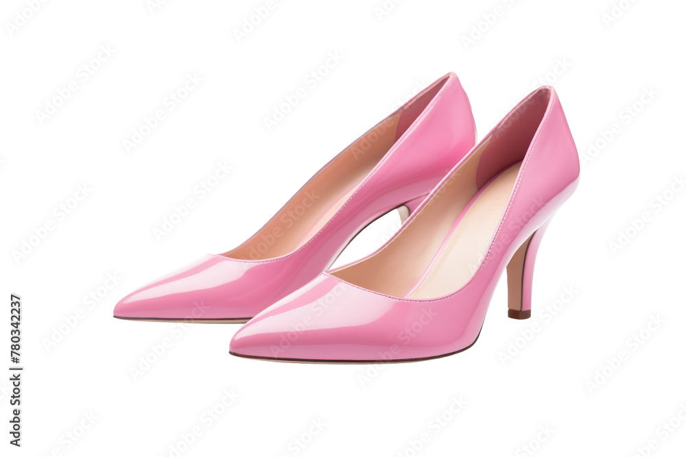 Pink High Heels on White Background. On a White or Clear Surface PNG Transparent Background. Pink High Heels on White Background. On a White or Clear Surface PNG Transparent Background.