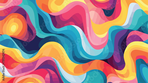 Colorful psychedelic background made of interweaving 