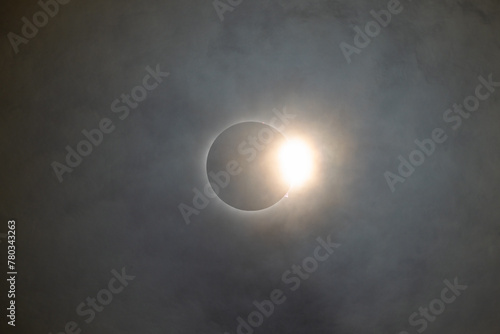 Diamond ring after a total eclipse in Mazatlan, Sinaloa, Mexico