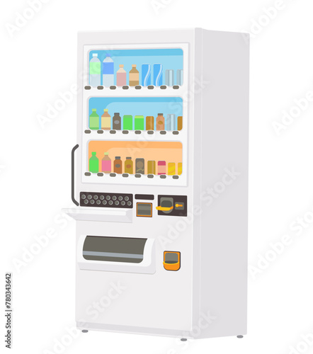 ユニバーサルデザイン自動販売機のイラスト