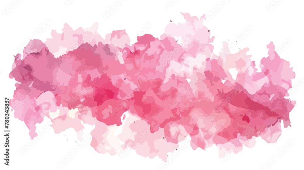 Handmade illustration of pink watercolor flat vector 