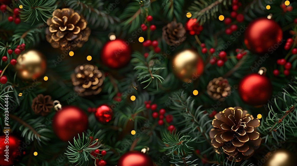 Christmas background with sparkles  ,Generative ai, 