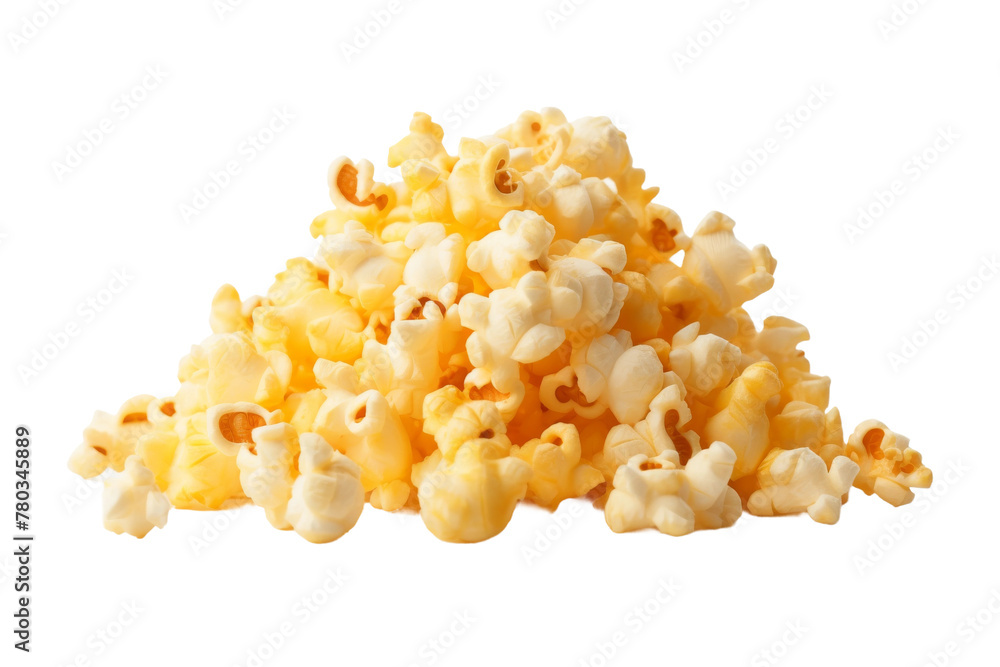 Heap of Popcorn on White Background. On a White or Clear Surface PNG Transparent Background. Heap of Popcorn on White Background. On a White or Clear Surface PNG Transparent Background.