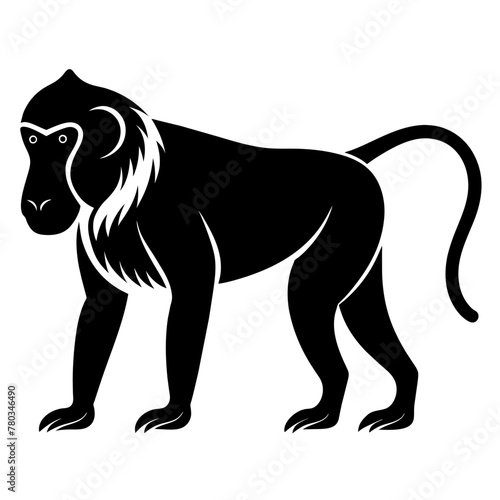 Baboon  silhouette  vector