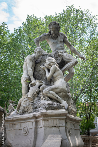 Italia, Torino. Fontana dei dodici mesi. photo