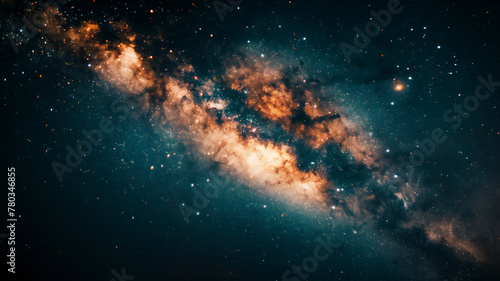 A vibrant section of the Milky Way galaxy, speckled with stars against the cosmic dark.