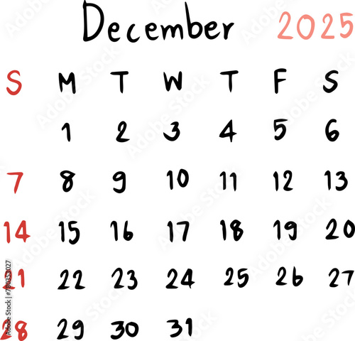 calendar planner 2025 handwriting