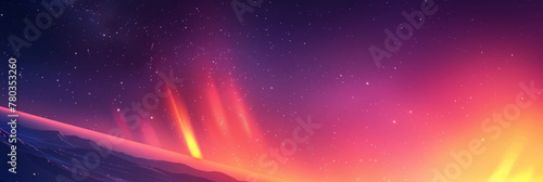 beautiful abstract purple, pink and yellow gradient clouds on blue sky background, pink yellow aurora, colorful sky wave background, background with space and star, nebula
