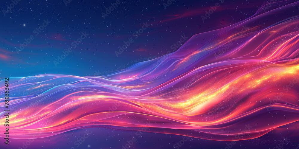 beautiful abstract purple, pink and yellow gradient clouds on blue sky background, pink yellow aurora, colorful sky wave background, background with space and star, nebula beautiful abstract purple, pink and yellow gradient clouds on blue sky background, pink yellow aurora, colorful sky wave background, background with space and star, nebula
