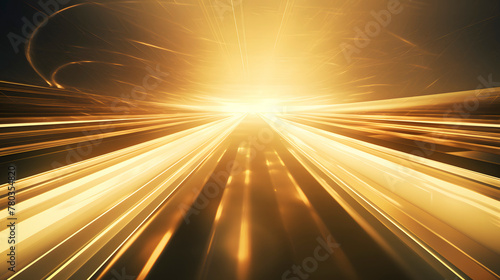 Digital golden light glowing straight line abstract graphic poster web page PPT background