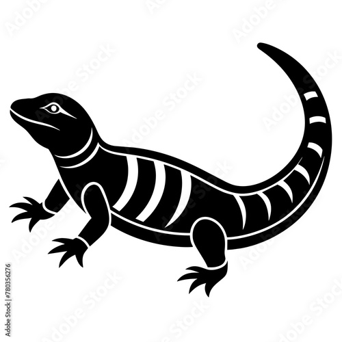 Gold Tegu silhouette vector