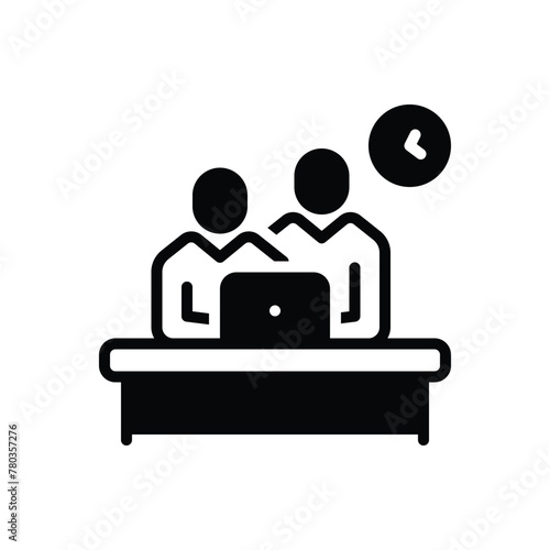 Black solid icon for mentor