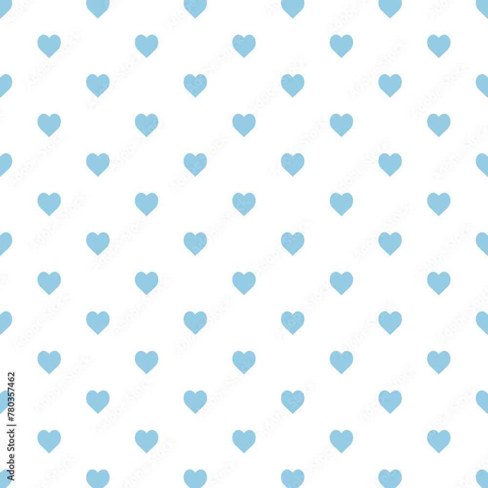 Cute Blue White Heart Seamless Pattern Background Vector Cute Blue White Heart Seamless Pattern Background Vector