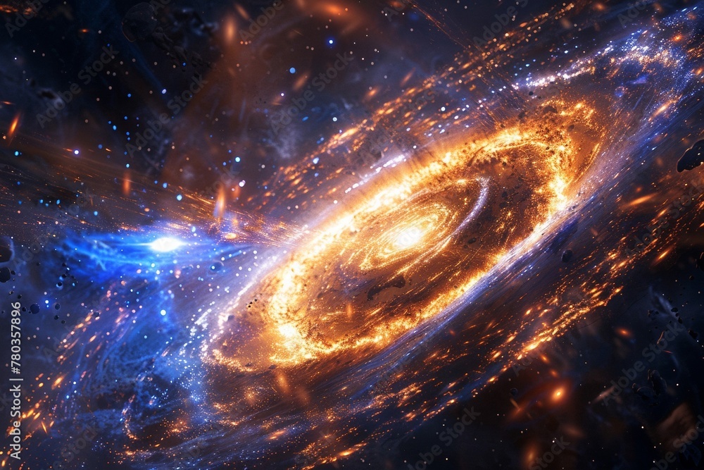 Visionary galactic winds in the galaxy It has a stream of ionized gas and energy particles passing through the turbine arms. Visionary galactic winds in the galaxy It has a stream of ionized gas and energy particles passing through the turbine arms.
