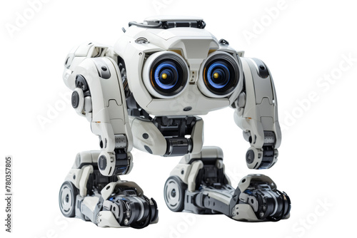 Robot to help the disabled.Isolated on transparent background.
