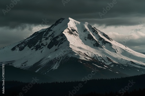 snow covered mountains for background or wallpaper