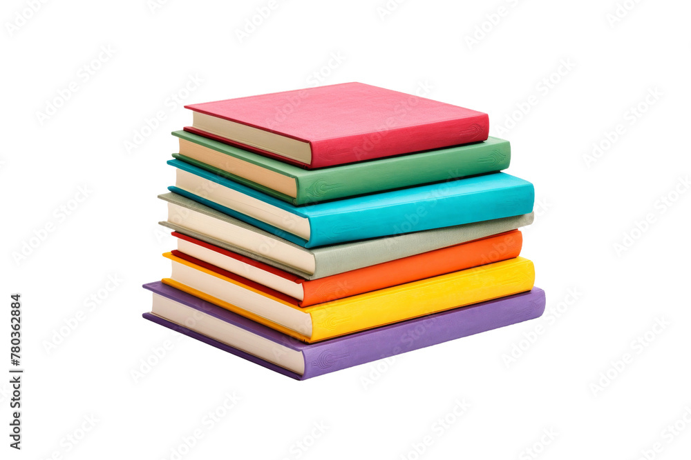 Stack of Books Resting on Each Other. On a White or Clear Surface PNG Transparent Background. Stack of Books Resting on Each Other. On a White or Clear Surface PNG Transparent Background.