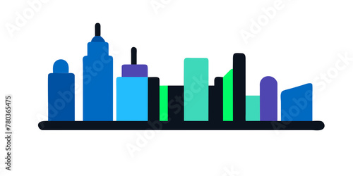 Minimal city silhouette