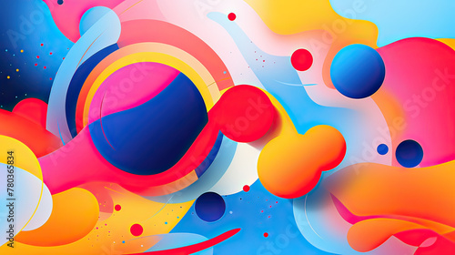 Bright Spots in abstract backgrounds, utilizing vivid colors, energetic patterns, and a sense of movement Ai Generative