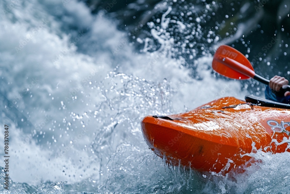 Fototapeta premium kayaking in the sea
