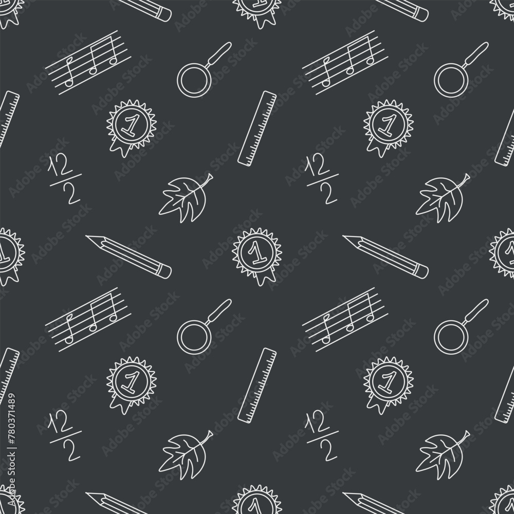 Seamless school pattern. Hand drawn doodle school background. Education illustration Seamless school pattern. Hand drawn doodle school background. Education illustration