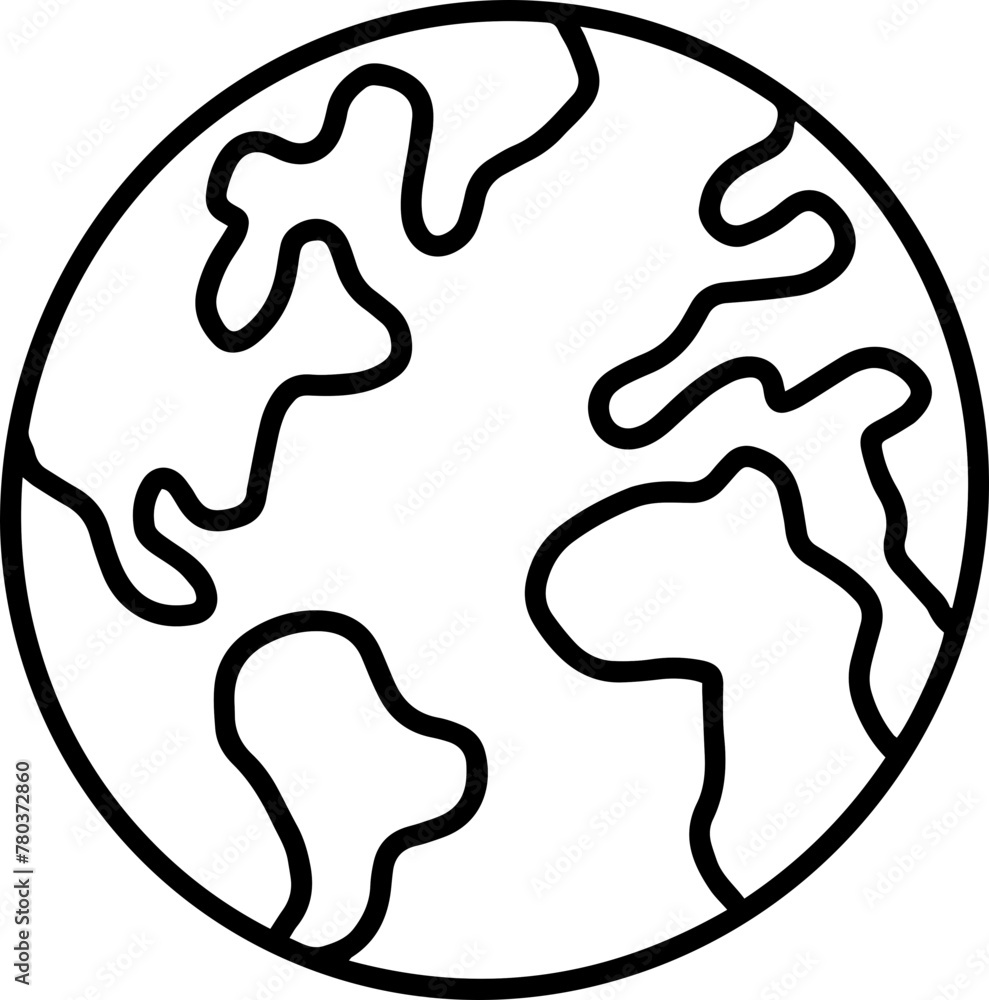 planet earth globe world line illustration planet earth globe world line illustration