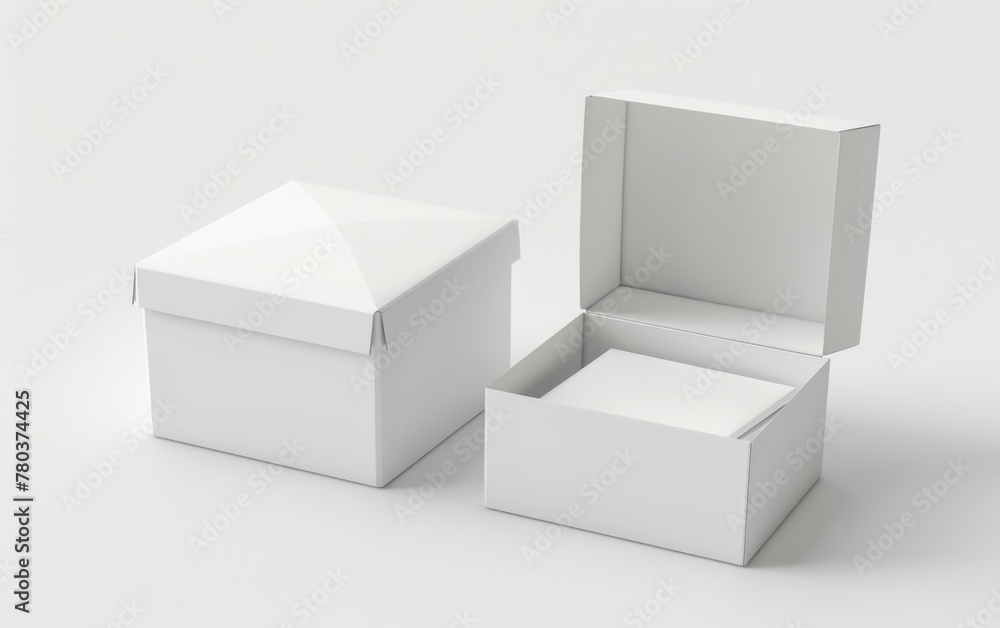 Packaging or box mockup. Empty blankk space 3d rendering object Packaging or box mockup. Empty blankk space 3d rendering object