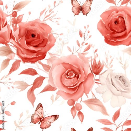 seamless pattern with roses © Nalintip