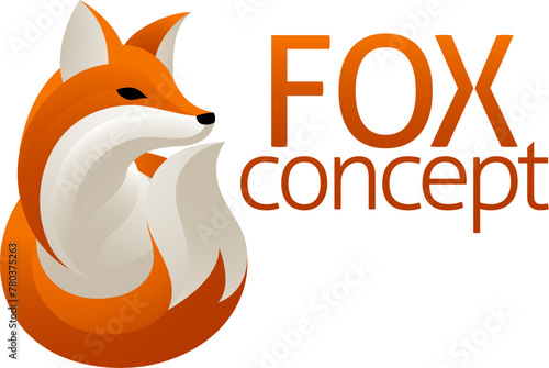A fox animal design icon ma...
