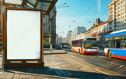 Street Outdoor Mock Up With White Space