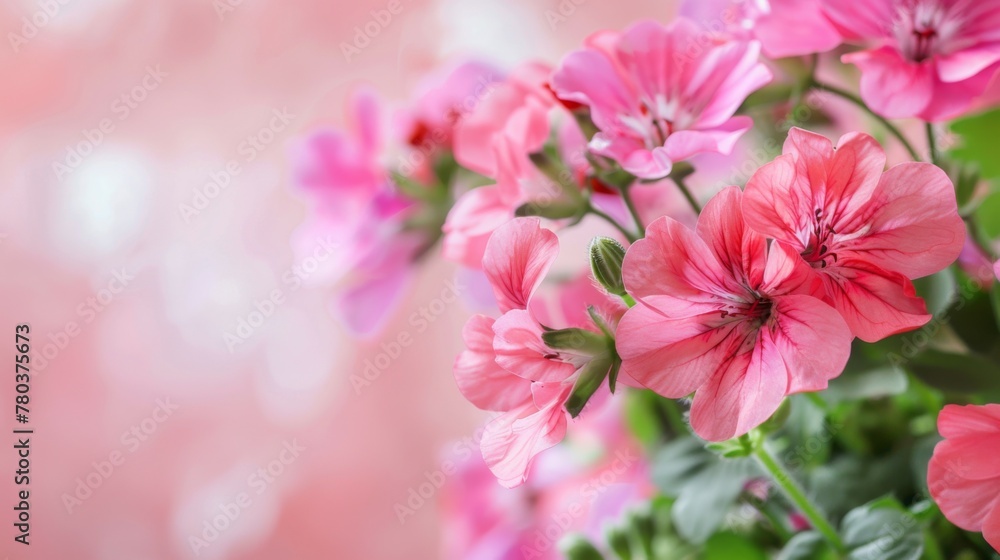Geranium flowers in pink featuring blossom, blooming petals, and flora with a botanical garden feel