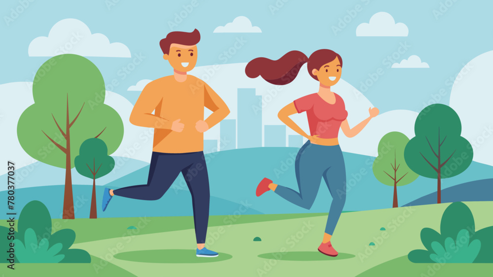 running around in the park man vector illustration running around in the park man vector illustration