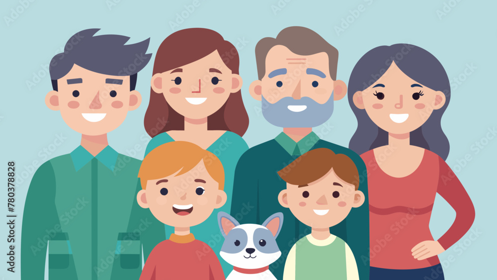 happy family vector illustration