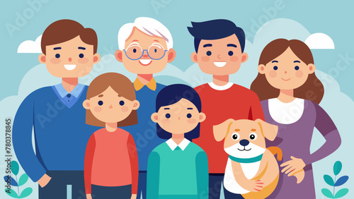 happy family vector illustration