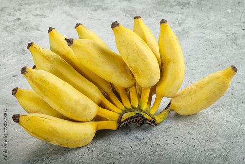 Small sweet ripe banana heap