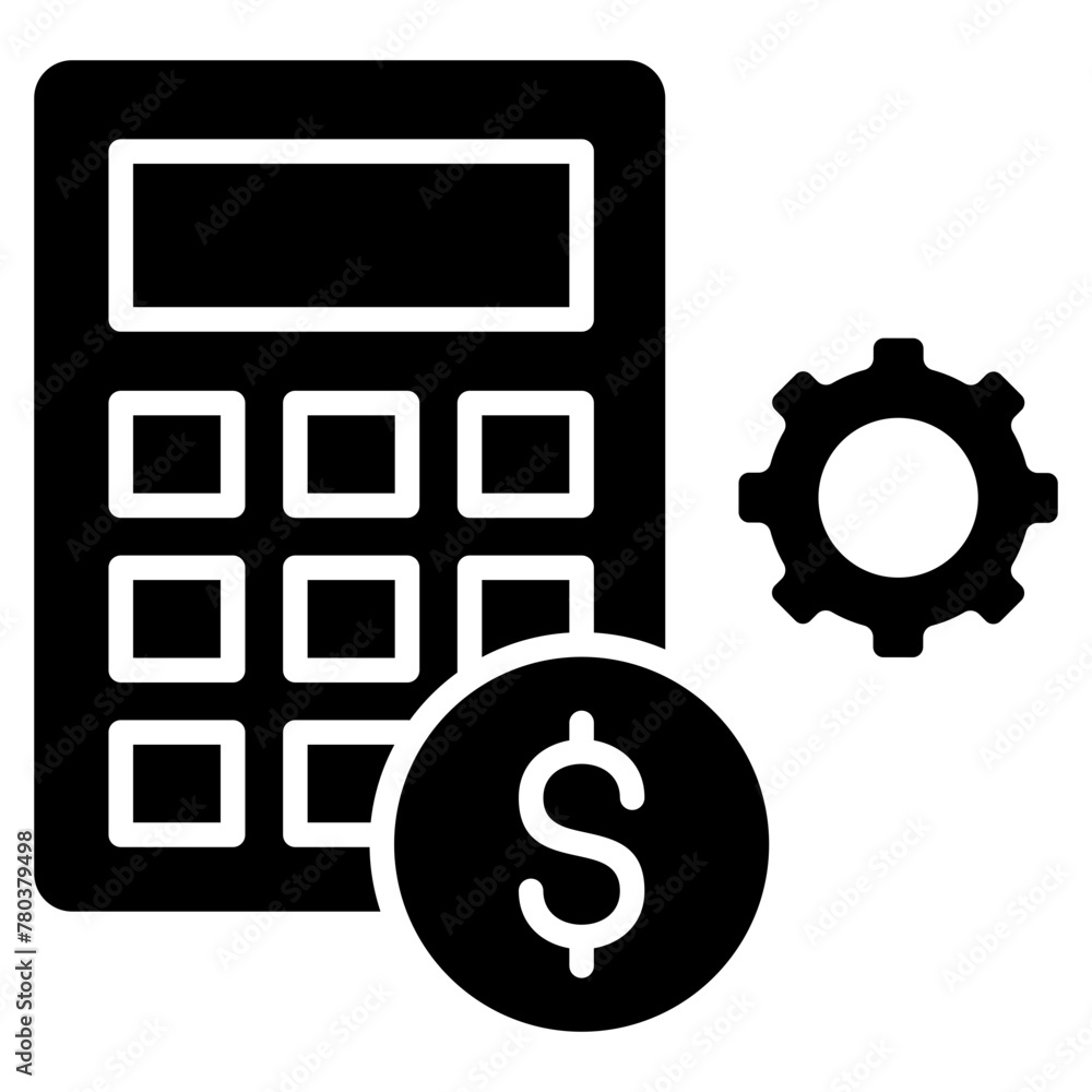 Calculating Machine Icon Element For Design Calculating Machine Icon Element For Design